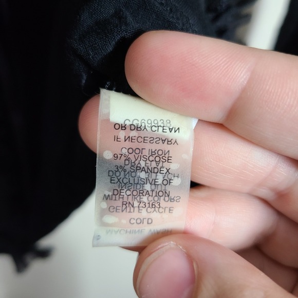 Black Lace Ruffled Long Sleeve Top M Romantic Goth Dark Whimsical Slinky Witchy - Picture 7 of 9